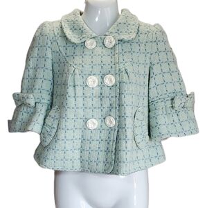 E. VILIEN tweed double 3 button Paris coat S